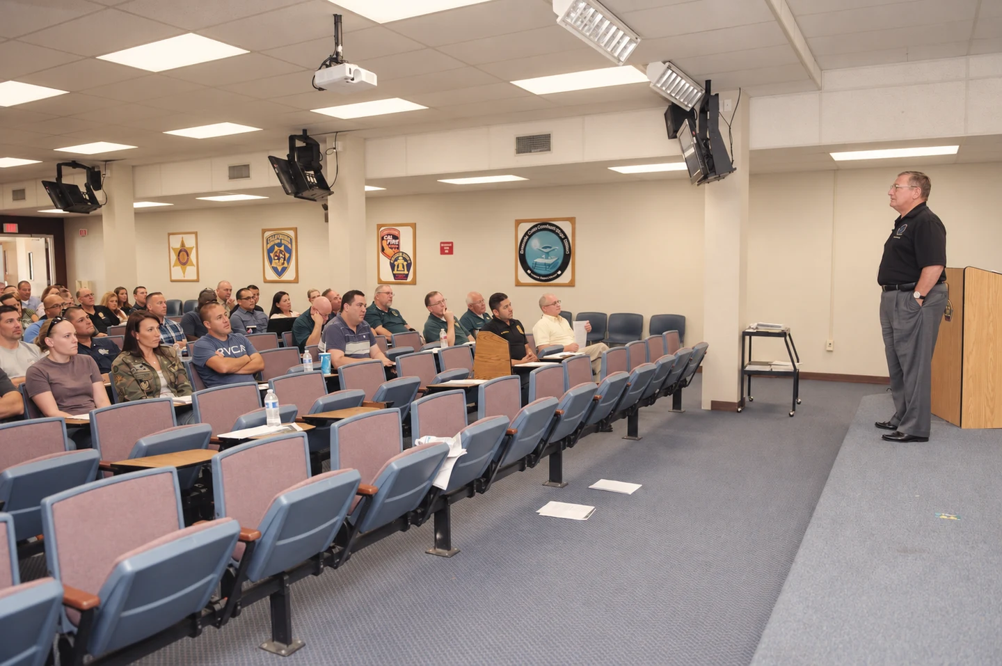 John Cooley leads a seminar for law enforcement and chaplains.