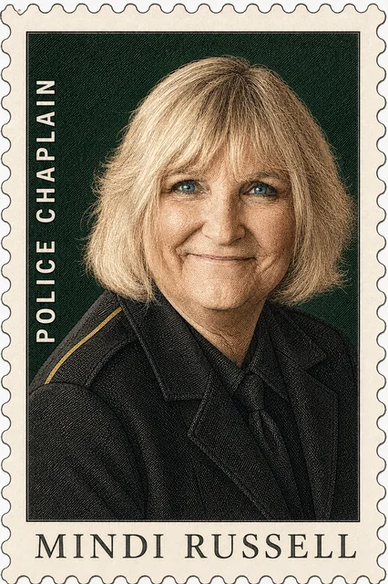 Commemorative portrait stamp of Chaplain Mindi Russell
