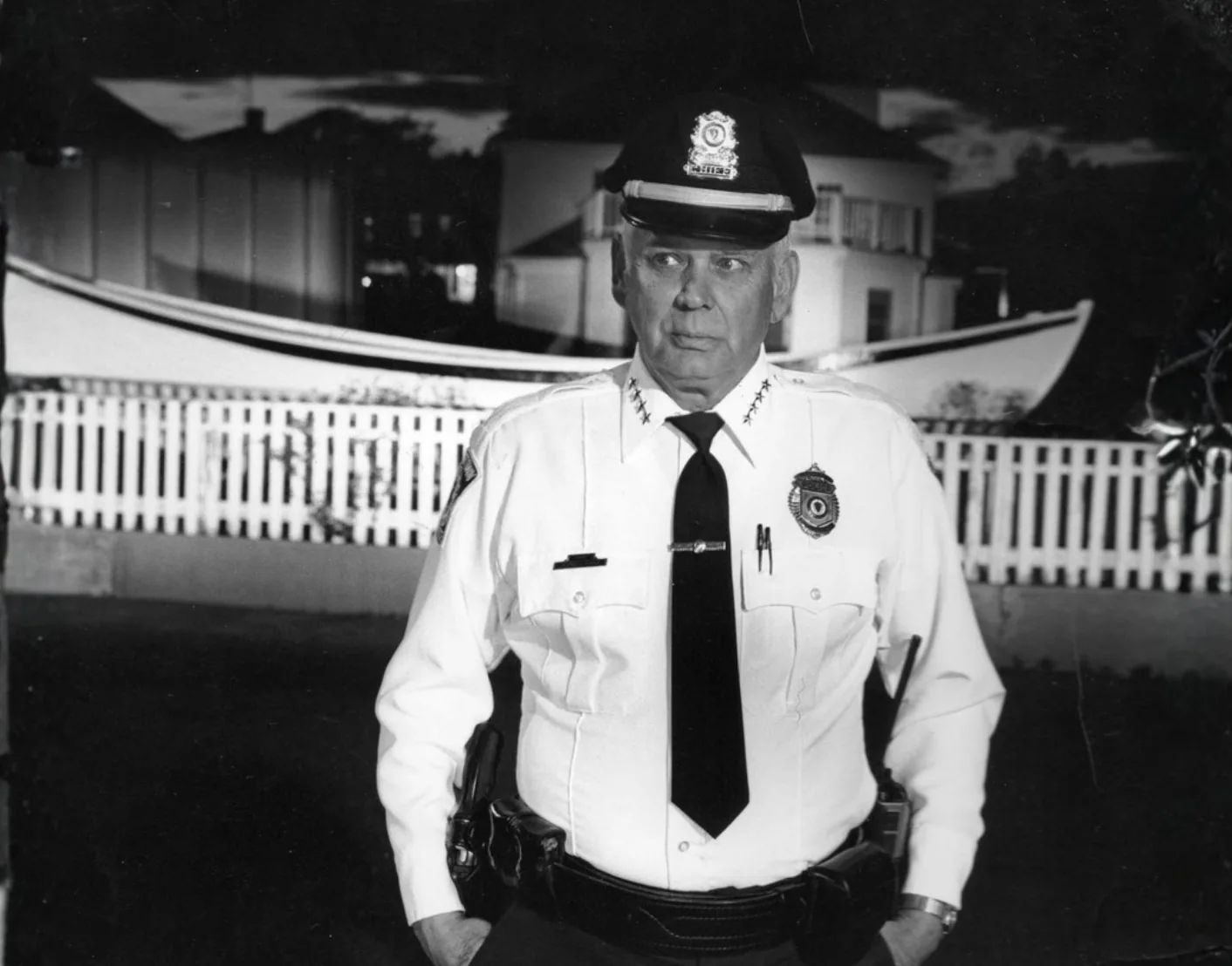 Black-and-white photograph of a uniformed police chief.